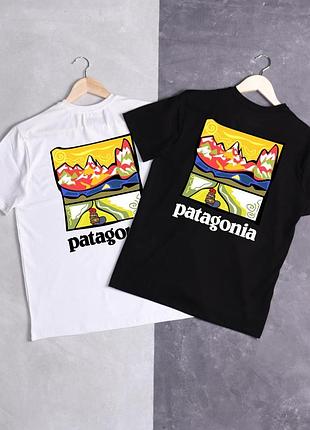 Футболка patagonia нові чорна/біла