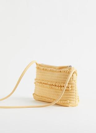 Сумка женская летняя вязанная текстиль h&m классная практичная