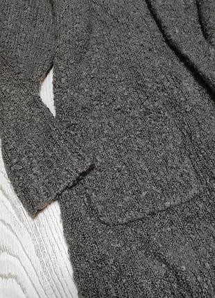 Кофта свитер кардиган накидка шерстяной женский серый l-xl 4