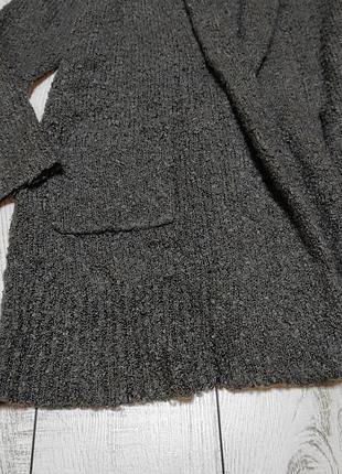 Кофта свитер кардиган накидка шерстяной женский серый l-xl 7