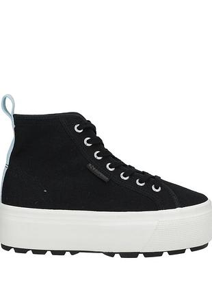 Кеди високі superga на платформі