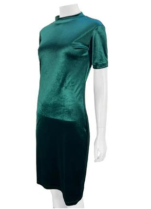 Платье zara вечерняя миди р.с м велюр