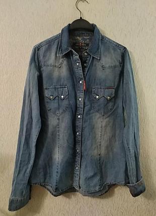 Фирменная турецкая джинсовая рубашка. firstmoon.