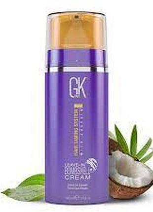 Крем для укладки блондинистых волос gkhair global keratin leave-in bombshell cream, 100 мл оригинал