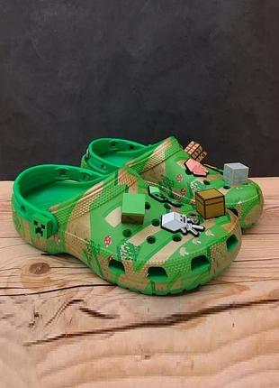 Дитячі крокси-сабо для хлопчика crocs w10 unisex-child CLOG minecraft clog clog