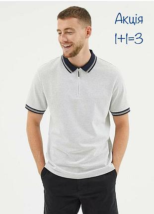 George текстурированная футболка-поло на молнии