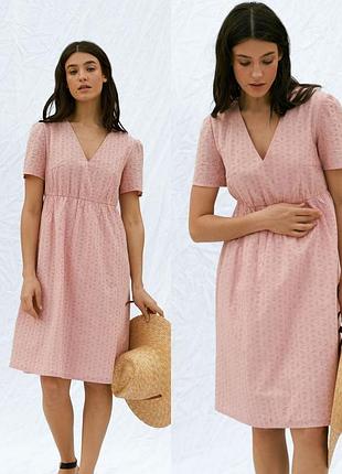 Хлопковое платье из прошвы на подкладке 100% хлопок 4 цвета