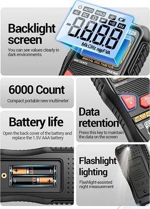 Мультиметр aneng m126 6000 измерений 8