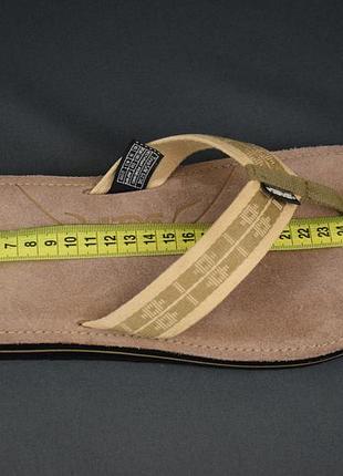 Teva flip flop в'єтнамки шльопанці сандалі босоніжки шкіра текстиль бежеві літнє взуття 43-44 р/28 с