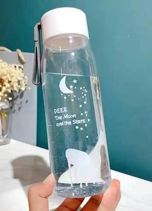 Компактная бутылка для воды 560 мл. серая