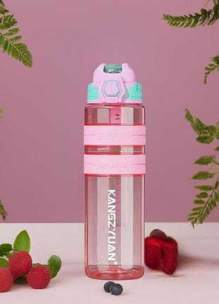 Тритановая бутылка kangzyuan розовая цвета 500 мл для напитков