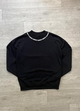 Світшот принт оверсайз унісекс house brand xs-s чорний