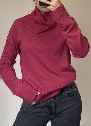 Светр рожевий жіночий з горлом esprit