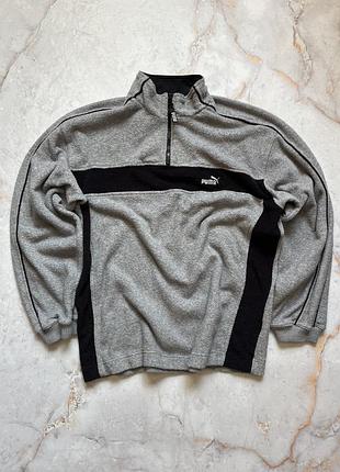 Вінтажна кофта puma quarter-zip (оригінал, малайзія)