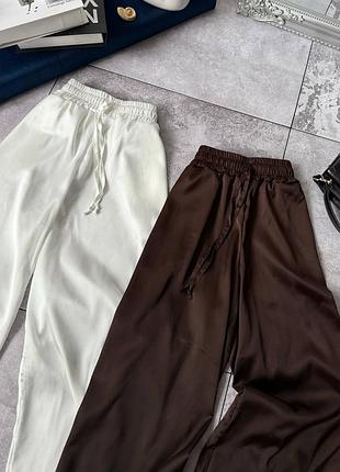 Базовые шелковые палаццо ❤️ 3 кольори