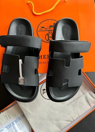 Трендові шкіряні шльопанці h… chypre sandals black