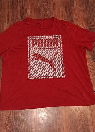 Чоловіча футболка puma оригінал з великим лого великий розмір