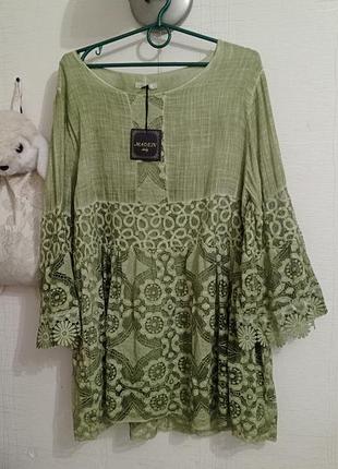 Нова з біркою блуза. бавовна. італія.