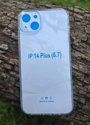 Прозорий силіконовий чохол для iphone 14 plus