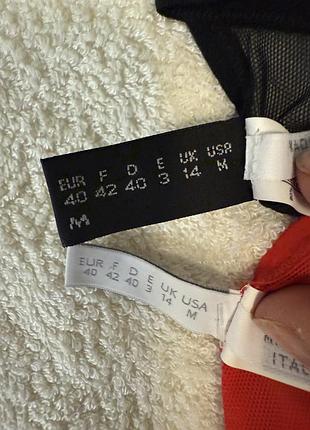 La perla жіночі трусики - стригти чорні і червоні розмір 3 - на фото