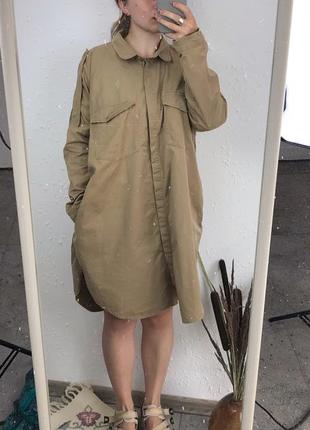 Пісочне оригінальне плаття від zara