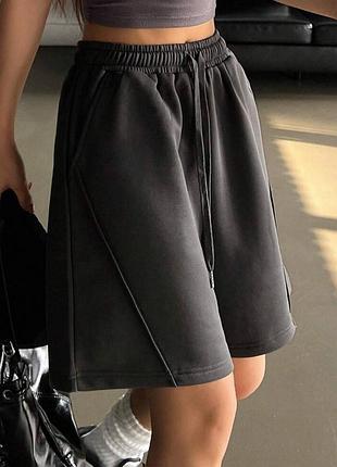 Oversize шорти з двонитки