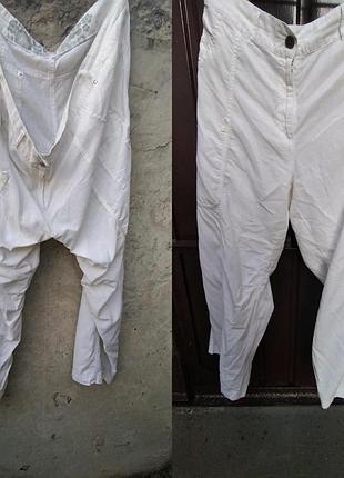 Штани літні лляні великий розмір