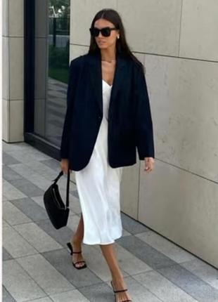 Черный базовый пиджак шерстяной