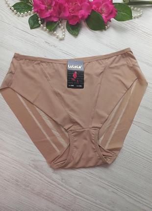 Полуобшивающиеся трусиков на средней посадке имитация стрингов с сеточкой на ягодичках 1082