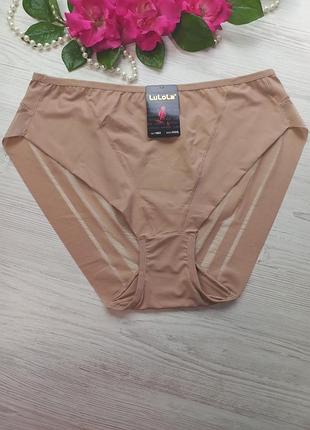 Полуобшивающиеся трусиков на средней посадке имитация стрингов с сеточкой на ягодичках 1082