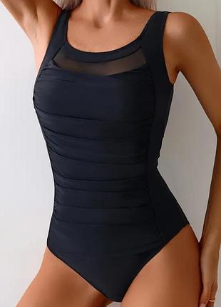 Купальник сдельный для бассейна пляжа с сеткой