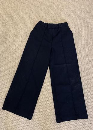 Темно сині широкі штани для школи