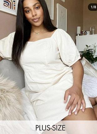 Джинсова біла сукня 20 розмір new look