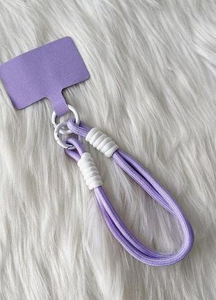 Шнурок на руку для телефону з тримачем, фіолетовий