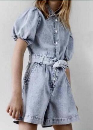 Джинсовый комбинезон zara