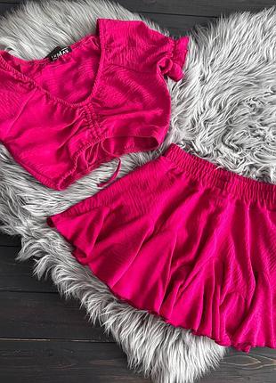 Летний комплект топ и юбка 140-164рр для девочки