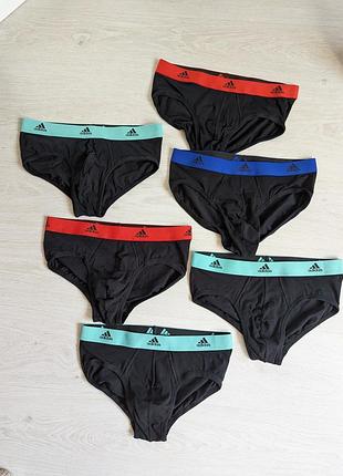 Хлопковые трусы брифы adidas