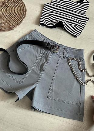 Джинсові шорти з високою посадкою m&s