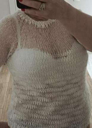 Топ. футболка из мохера. handmade.