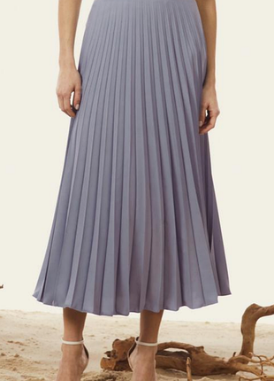 Юбка плиссе h&amp;m с биркой голубого цвета