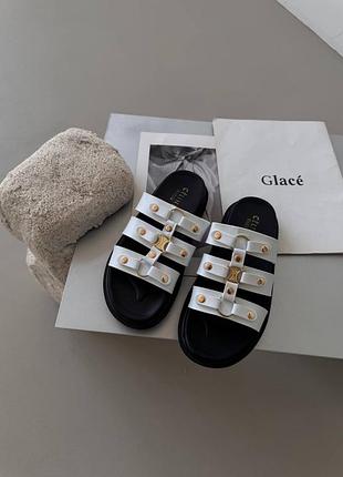 Celine tippi slides white / black
