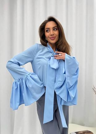Голубая блуза в стиле boho