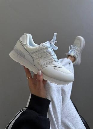 Кожаные кроссовки new balance 574