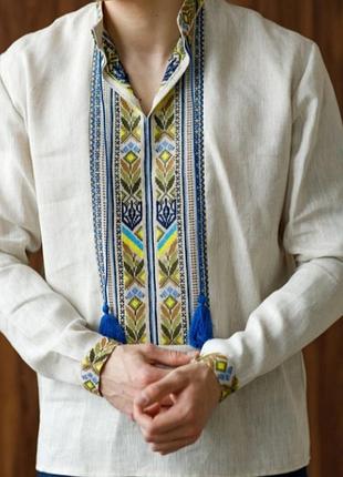 Вишиванка чоловіча льон ручна робота