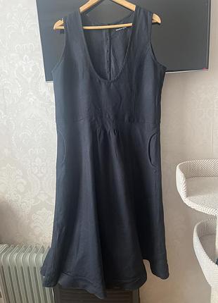 Сарафан льон чорний gudrunsjoden