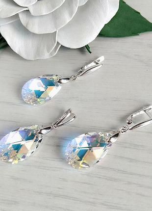 Комплект прикрас ручної роботи з кристалами swarovski