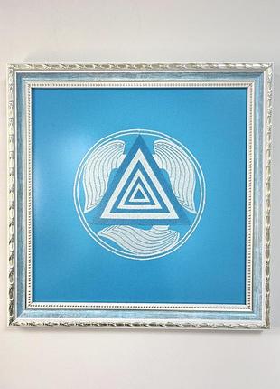 Картина-мандала «крила», 38×38 см — енергія професійного злету