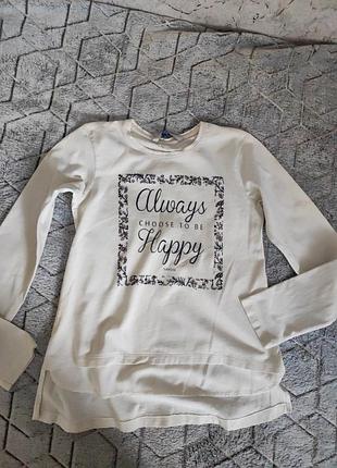 Блуза реглан на девочку,tiffosi, хлопок.длина47/53 (спереди / сзади), грудь 35, рукав50