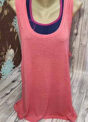 Спортивная женская майка розовая ткань модал no name р. 50-52 индия