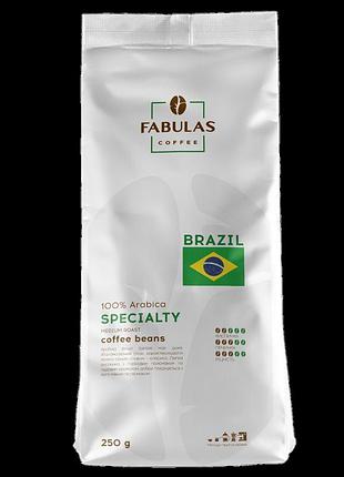 Кофе в зернах 100% arabica  fabulas coffee brazil santos 250 г